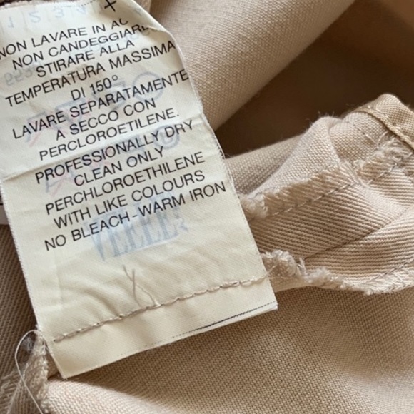 ALBERTA FERRETTI TAN DRESS SHORT SLEEVES BUTTON DOWN VIRGIN WOOL TAN SZ 12 - Picture 10 of 12